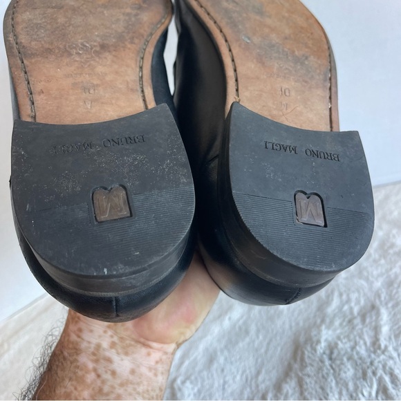 Bruno Magali Elegant Black Leather Men's Loafers Size 10 Made In Italy - Picture 11 of 13